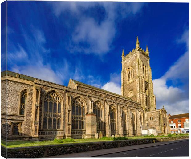 The Parish Church and St Martin's, Cromer, Norfolk Canvas Print by Andrew Sharpe