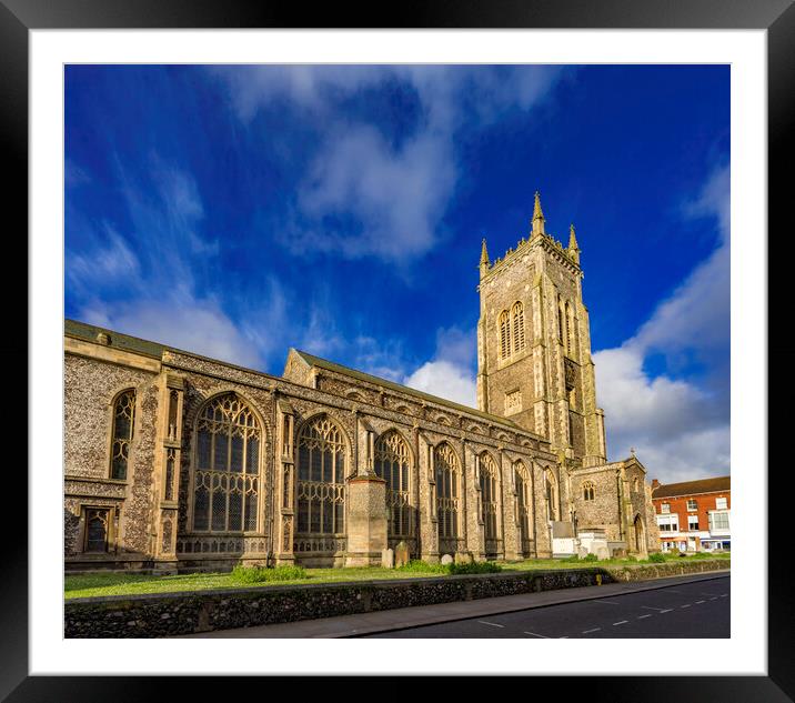 The Parish Church and St Martin's, Cromer, Norfolk Framed Mounted Print by Andrew Sharpe