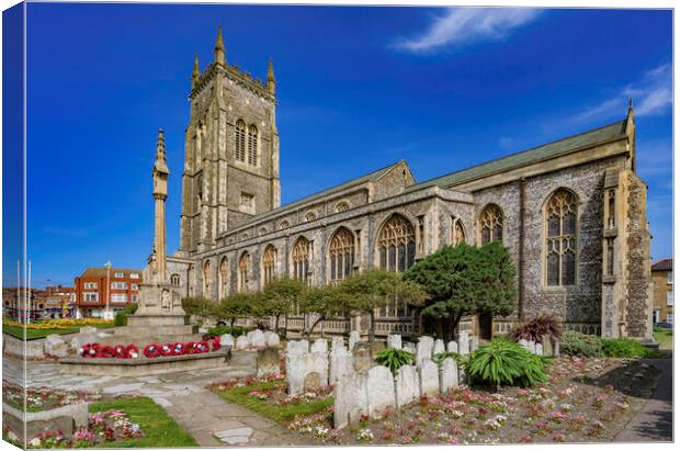 The Parish Church and St Martin's, Cromer, Norfolk Canvas Print by Andrew Sharpe
