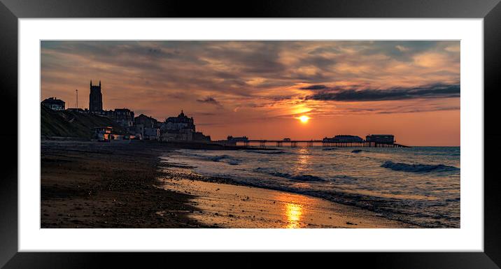 Sunset, Cromer, 26th May 2016 Framed Mounted Print by Andrew Sharpe