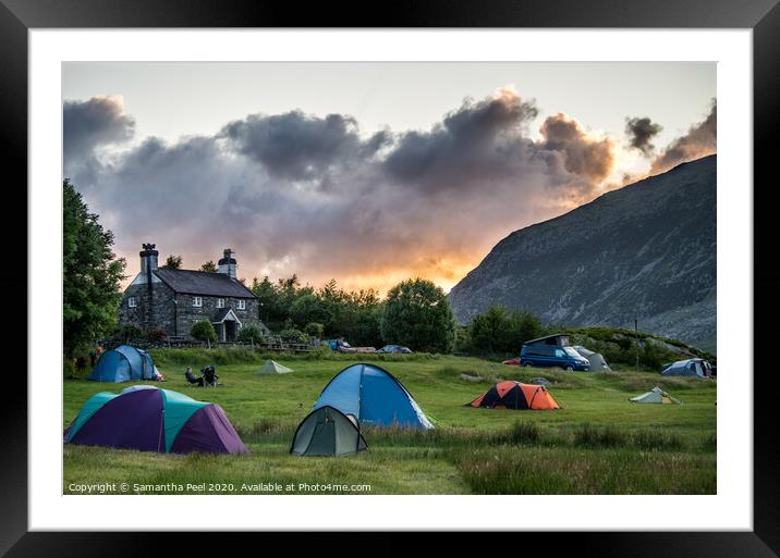 Camping at Snowdonia Framed Mounted Print by Samantha Peel