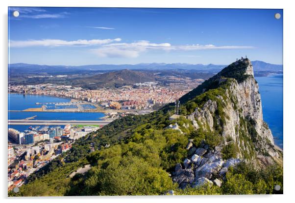 Rock of Gibraltar Acrylic by Artur Bogacki