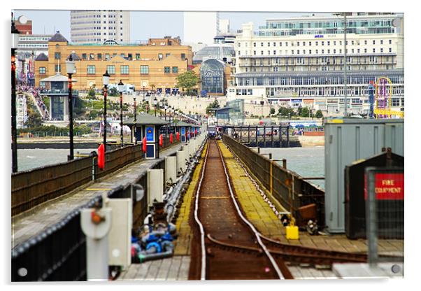 Southend Pier train Acrylic by David French