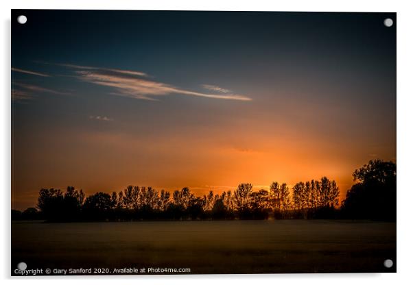Sunrise over the Mist Acrylic by Gary Sanford