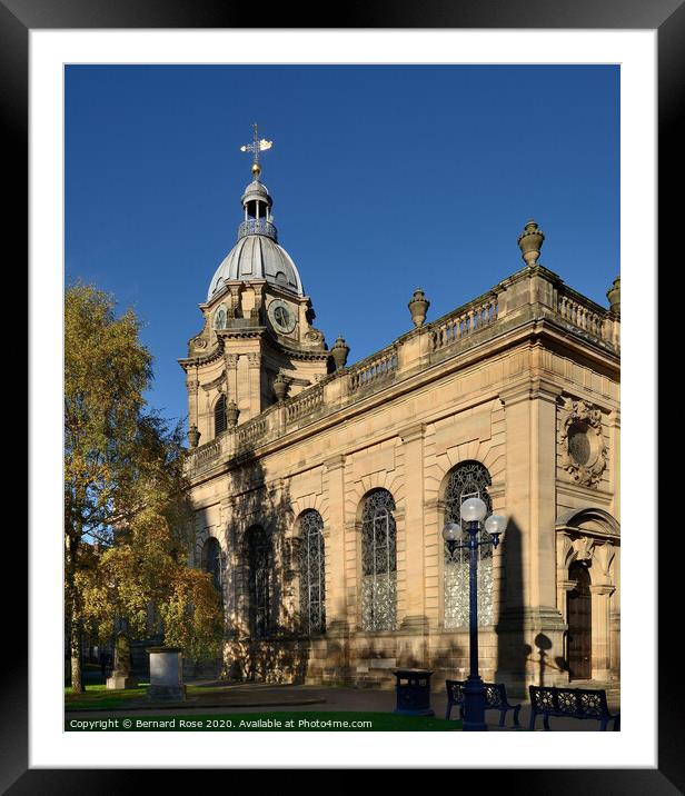 Birmingham Cathedral St Philips Framed Mounted Print by Bernard Rose Photography