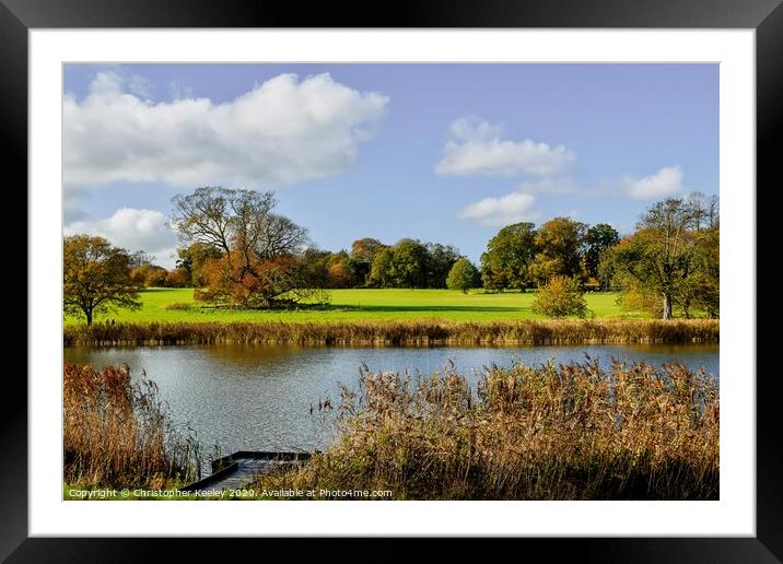 Sunny by the lake Framed Mounted Print by Christopher Keeley