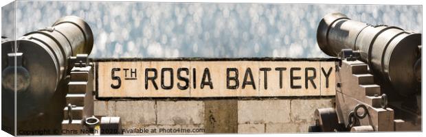 5th Rosia  gun battery, Gibraltar. Canvas Print by Chris North
