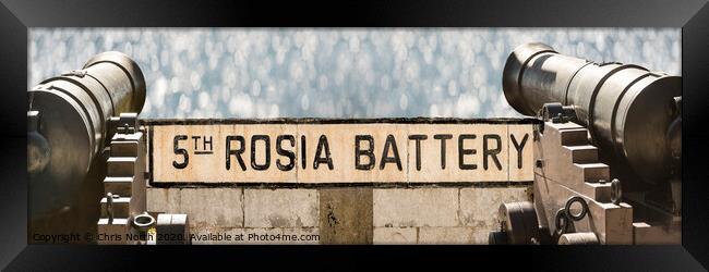 5th Rosia  gun battery, Gibraltar. Framed Print by Chris North