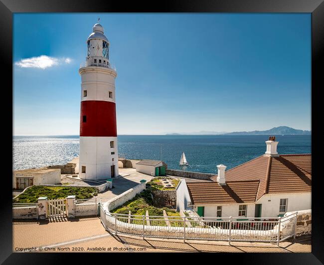 Europa Point Lighthouse, Gibraltar. Framed Print by Chris North