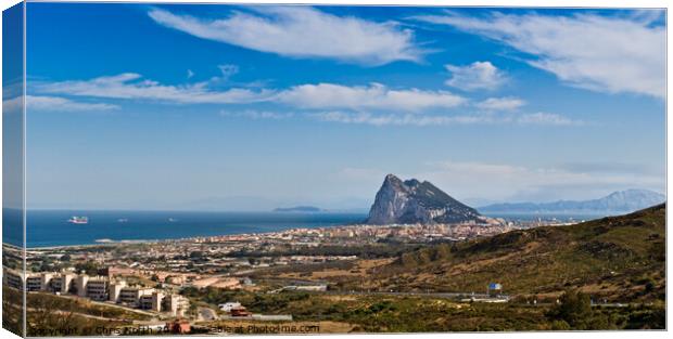 Gibraltar and the Mediterranean Sea. Canvas Print by Chris North