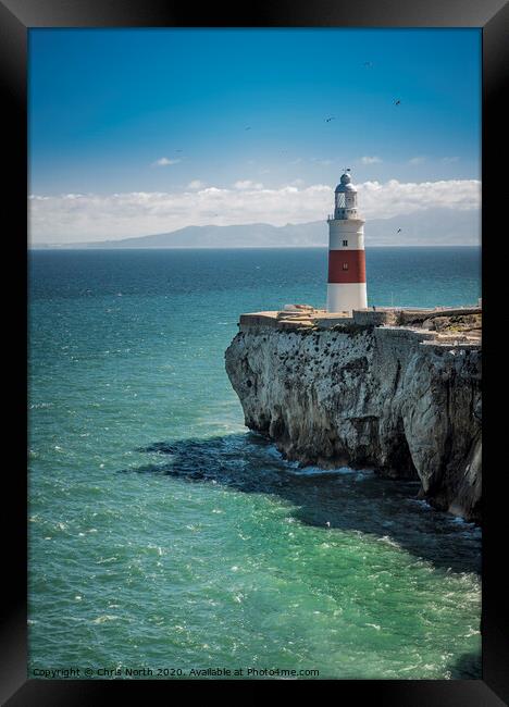 The Europa Point Lighthouse, Gibraltar. Framed Print by Chris North