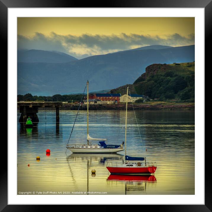 Moonlight On The Clyde At Fairlie Framed Mounted Print by Tylie Duff Photo Art