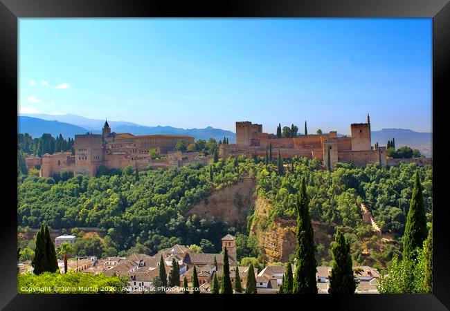 Alhambra Palace Framed Print by John Martin