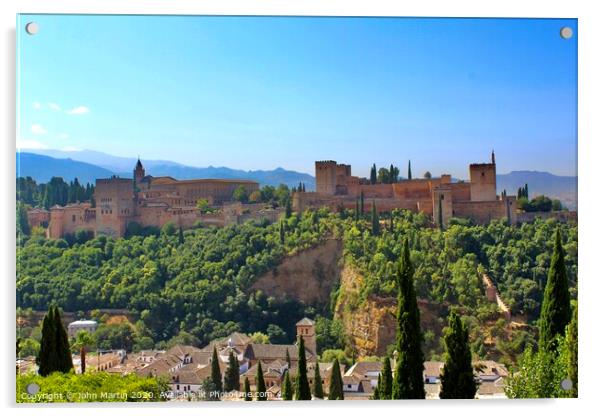 Alhambra Palace Acrylic by John Martin