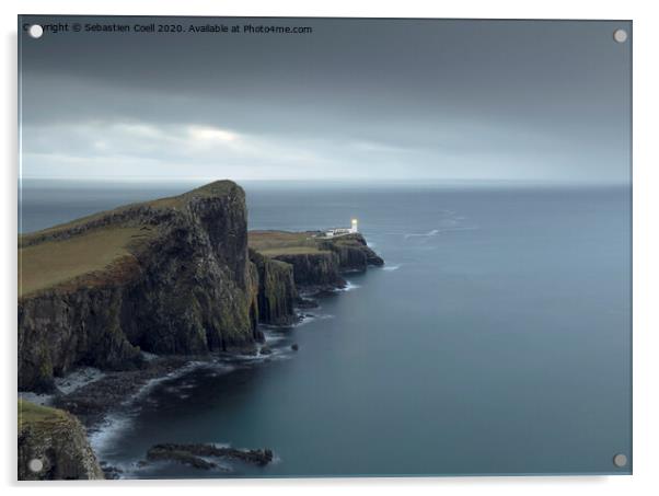 Neist point on Scotland's Isle of Skye in the Hebrides..,. Acrylic by Sebastien Coell