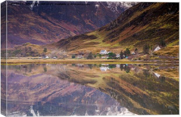 Scotland Loch Reflections, Canvas Print by Sebastien Coell