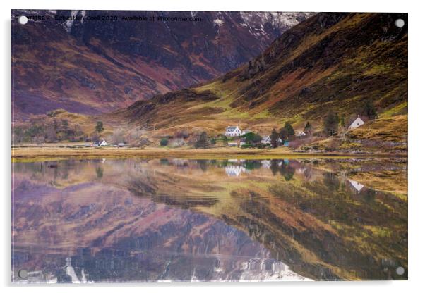 Scotland Loch Reflections, Acrylic by Sebastien Coell