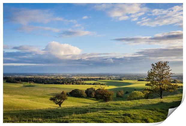 "Sweeping Vistas of Southdowns and Coastal Serenit Print by Mel RJ Smith