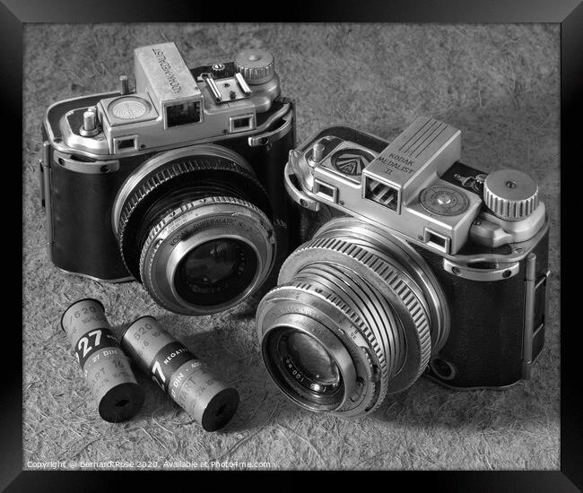 Vintage Kodak Medalist Cameras Framed Print by Bernard Rose Photography
