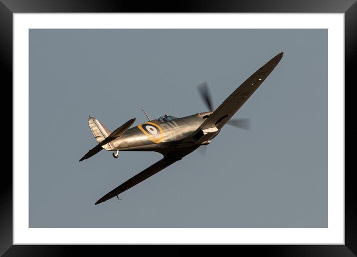 Spitfire N3200 Framed Mounted Print by J Biggadike