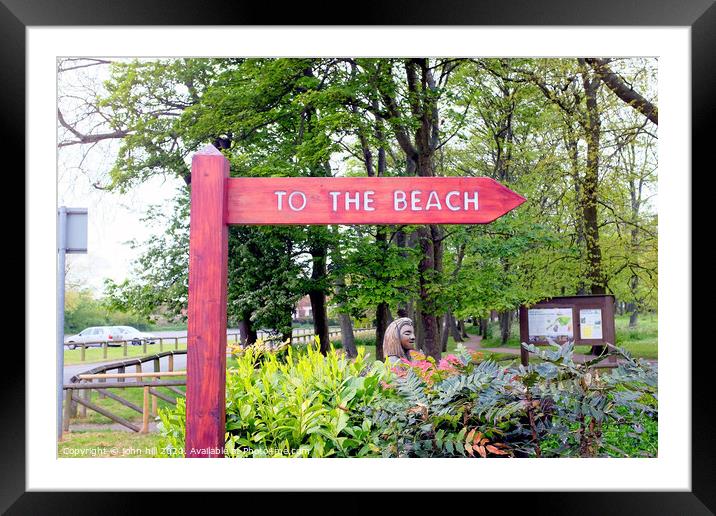 The way to the beach at Filey in Yorkshire. Framed Mounted Print by john hill