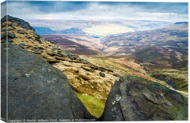 Peak District Moorland View Canvas Print by Martyn Williams