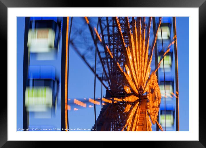 Ferris Wheel Framed Mounted Print by Chris Warren