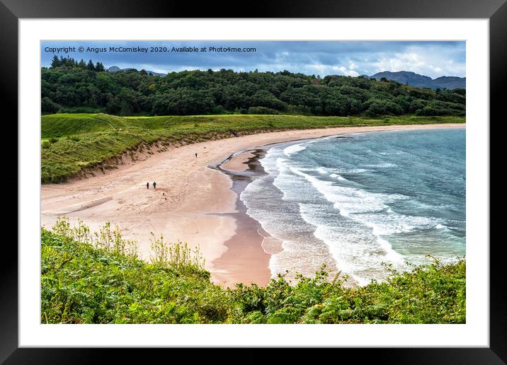 Gairloch Beach looking south Framed Mounted Print by Angus McComiskey