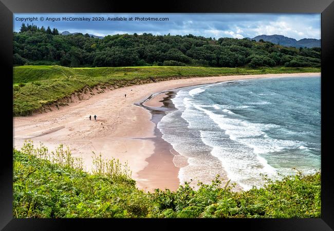 Gairloch Beach looking south Framed Print by Angus McComiskey