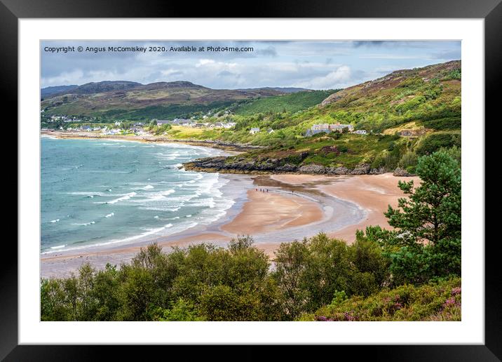 Gairloch Beach looking north Framed Mounted Print by Angus McComiskey