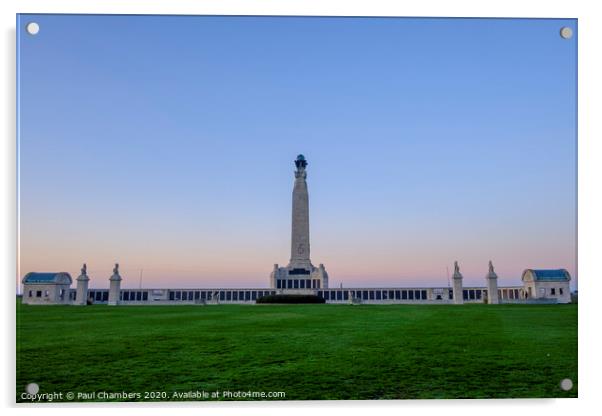 Portsmouth Naval Memorial Acrylic by Paul Chambers