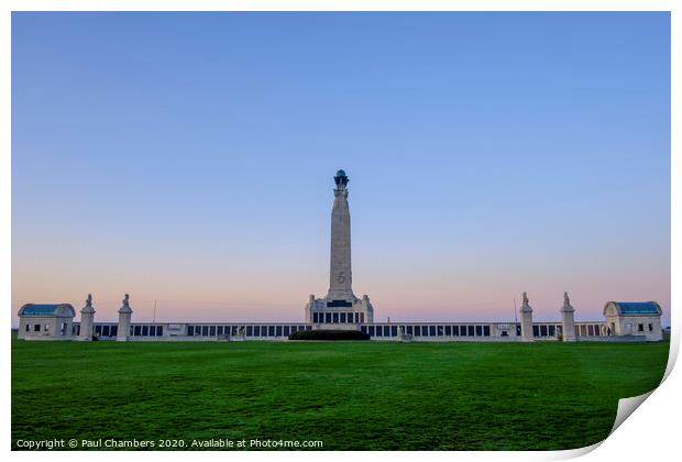 Portsmouth Naval Memorial Print by Paul Chambers