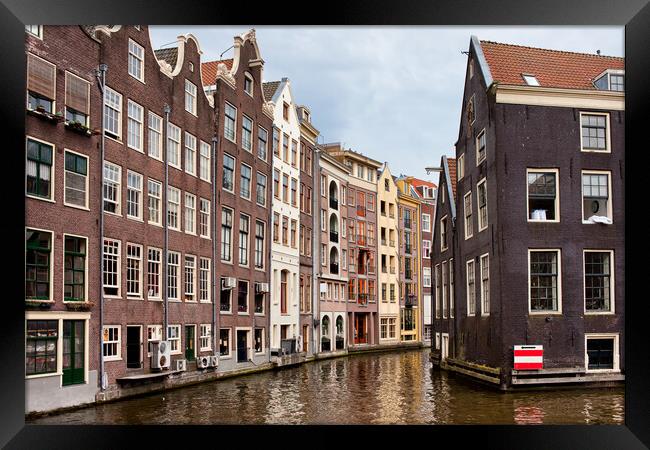 Amsterdam Canal Houses Framed Print by Artur Bogacki
