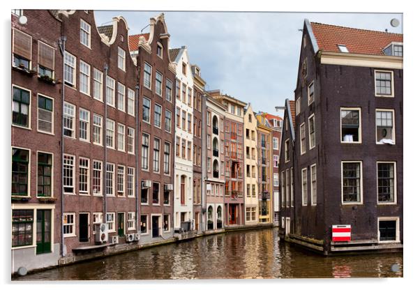 Amsterdam Canal Houses Acrylic by Artur Bogacki