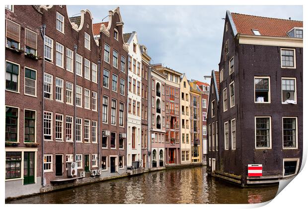Amsterdam Canal Houses Print by Artur Bogacki