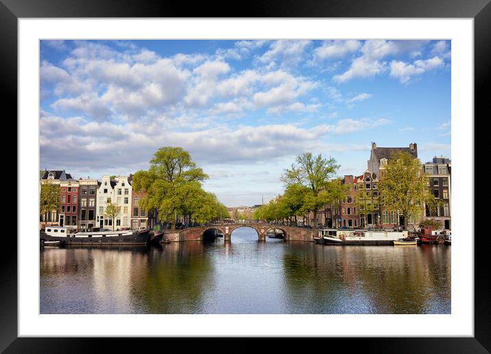 River View of Amsterdam Framed Mounted Print by Artur Bogacki