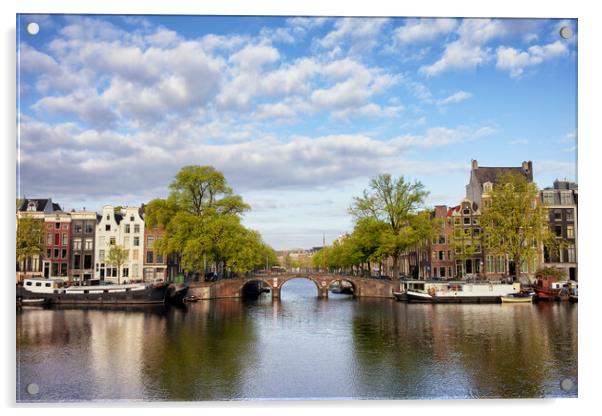 River View of Amsterdam Acrylic by Artur Bogacki