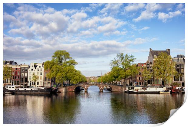 River View of Amsterdam Print by Artur Bogacki