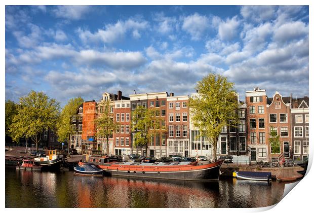 City of Amsterdam in Netherlands Print by Artur Bogacki