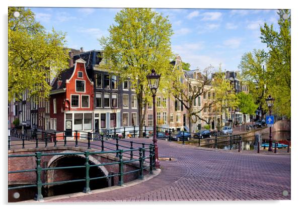 City of Amsterdam in Holland Acrylic by Artur Bogacki