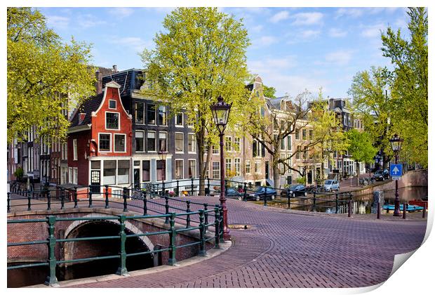 City of Amsterdam in Holland Print by Artur Bogacki