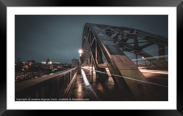 Going Home, Tyne Bridge Newcastle Framed Mounted Print by Graeme Pegman