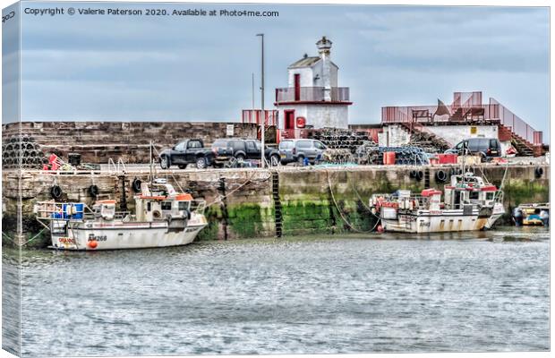 Across Arbroath Harbour Canvas Print by Valerie Paterson