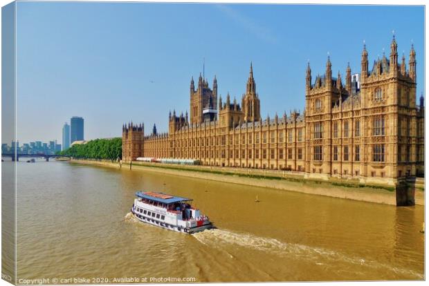 Palace of Westminster Canvas Print by carl blake