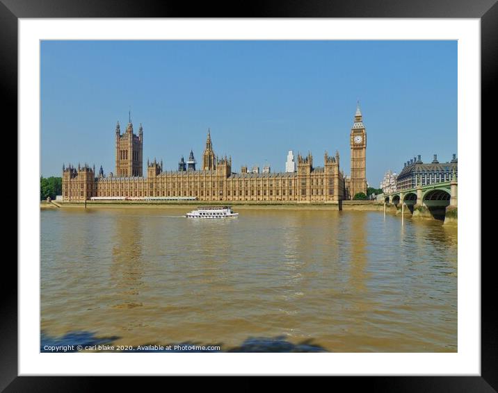 Palace of Westminster Framed Mounted Print by carl blake
