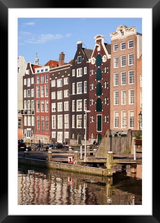 Amsterdam Houses at Sunset Framed Mounted Print by Artur Bogacki