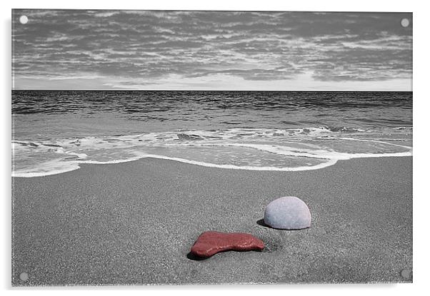 Beach Stones Acrylic by Keith Thorburn EFIAP/b