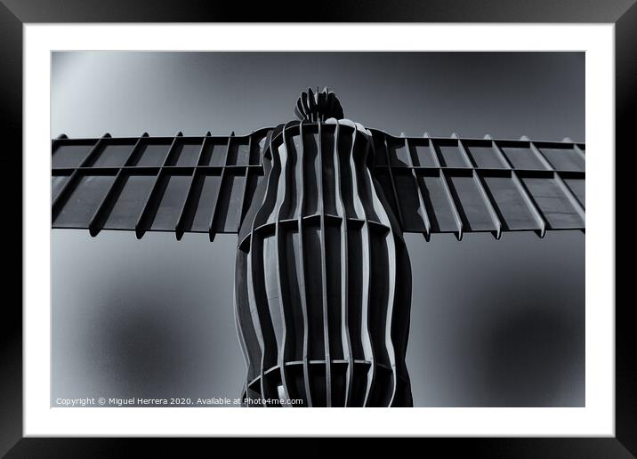 Angel Of The North #1 Framed Mounted Print by Miguel Herrera