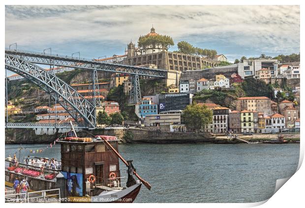 Across The Douro In Porto Print by Ian Lewis