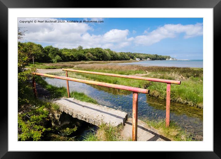 Anglesey Coastal Footpath at Red Wharf Bay Framed Mounted Print by Pearl Bucknall